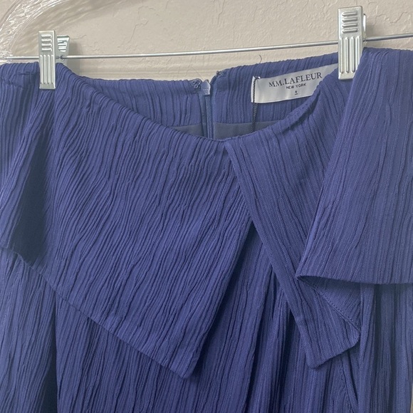 MM. LAFLEUR Montgomery skirt pleat jersey Aegean blue size 4. NWT. - Picture 5 of 12